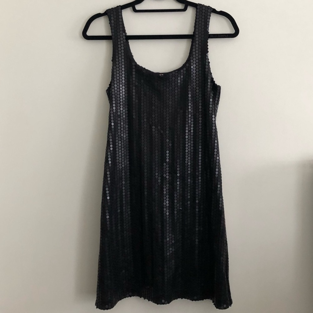 Bailey 44 Black Sequin Mini Dress Size Small Sleeveless